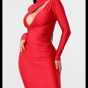 Fashion nova red dress